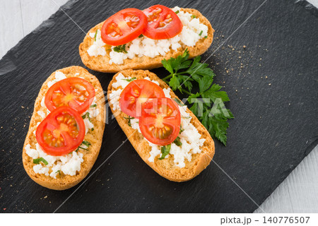 Bread with cottage Bread with cottage 140776507