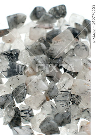 Quartz with tourmaline necklace and bracelet beads Quartz with tourmaline necklace and bracelet beads 140776555