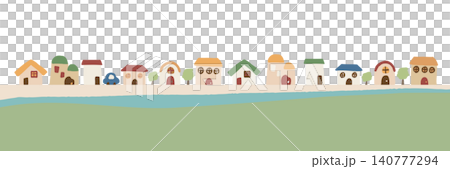 一幅輕鬆現代的街景插圖 一幅輕鬆現代的街景插圖 140777294