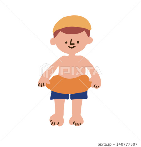 スイミングをする子供のイラスト スイミングをする子供のイラスト 140777307