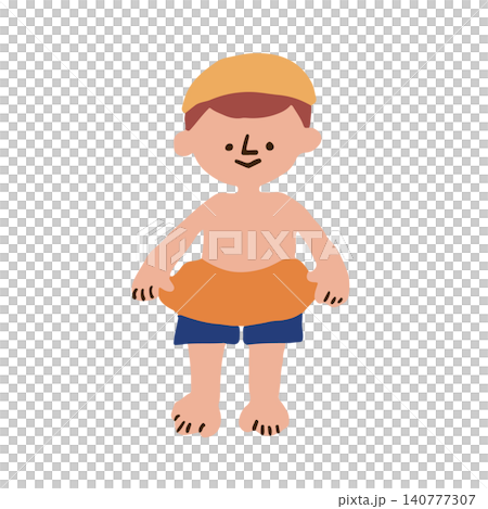 スイミングをする子供のイラスト スイミングをする子供のイラスト 140777307