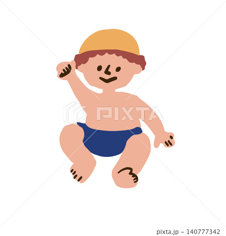 スイミングをする子供のイラスト 140777342