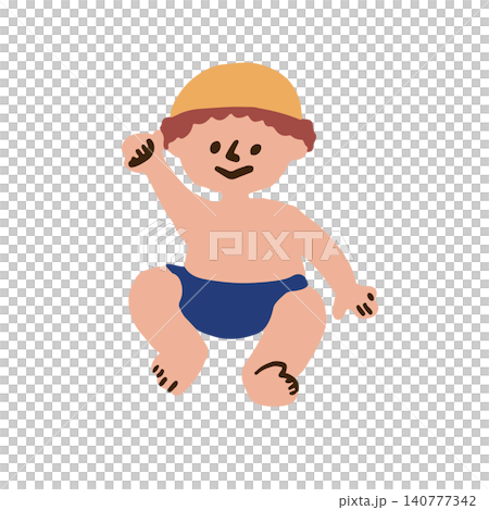 スイミングをする子供のイラスト 140777342