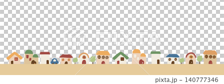 Relaxed streetscape illustration 140777346