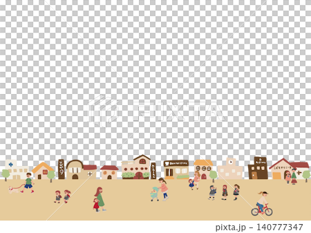 Illustration of people walking in the city 140777347