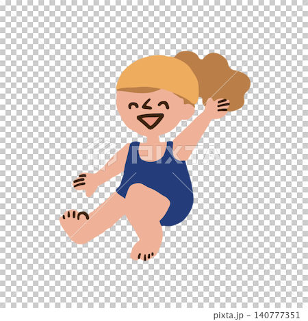 スイミングをする子供のイラスト 140777351