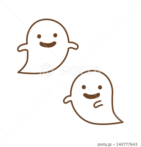 シンプルなおばけのイラスト シンプルなおばけのイラスト 140777643