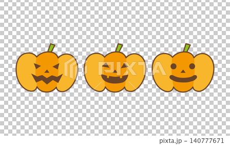 Jack-o-lantern illustration set 140777671