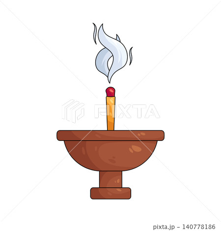 Illustration of incense pot 140778186