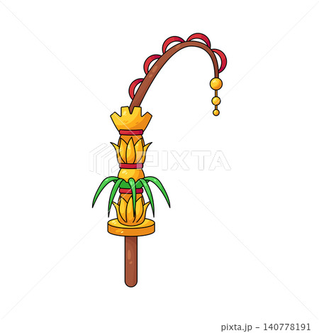 Illustration of Penjor bamboo Illustration of Penjor bamboo 140778191