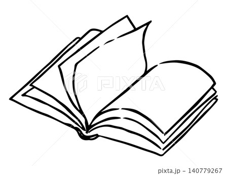 open book. vintage illustration in sketch style open book. vintage illustration in sketch style 140779267