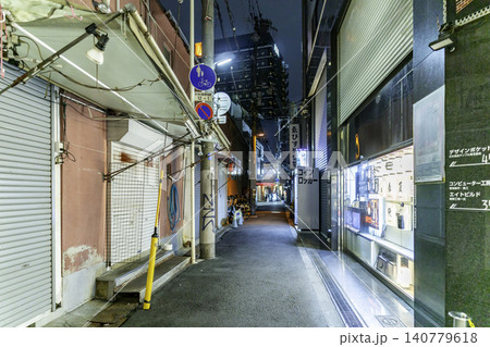 大阪夜景 難波 千日前道具屋筋商店街 大阪府大阪市 大阪夜景 難波 千日前道具屋筋商店街 大阪府大阪市 140779618