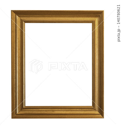 Golden vintage frame presenting blank artistic content area Golden vintage frame presenting blank artistic content area 140780621