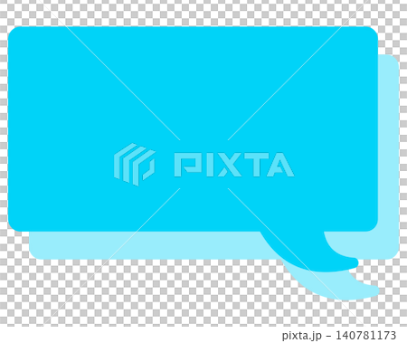 Simple color speech bubble - square Simple color speech bubble - square 140781173