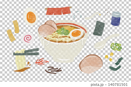 ラーメンとトッピング ラーメンとトッピング 140781501