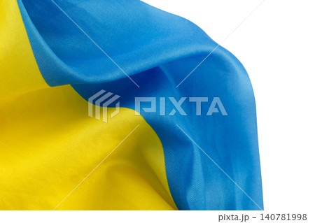 Ukraine flag isolated on white background with copy space. Ukraine flag isolated on white background with copy space. 140781998