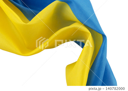 Ukraine flag isolated on white background with copy space. Ukraine flag isolated on white background with copy space. 140782000