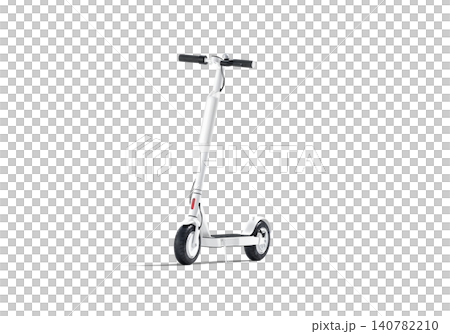 Blank white electric scooter with banner mockup png, transparent background, 3d rendering. Empty two-wheeled e-scooter for rent mock up cut out. Clear skooter for urban sidewalk mokcup template. Blank white electric scooter with banner mockup png, transparent background, 3d rendering. Empty two-wheeled e-scooter for rent mock up cut out. Clear skooter for urban sidewalk mokcup template. 140782210