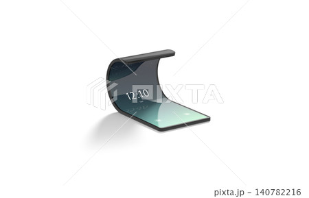 Blank turned on black flip phone twisted display mockup png, transparent background, 3d rendering. Empty folded multi-display smartphone mock up cut out. Clear flexible transforming gadget template. Blank turned on black flip phone twisted display mockup png, transparent background, 3d rendering. Empty folded multi-display smartphone mock up cut out. Clear flexible transforming gadget template. 140782216