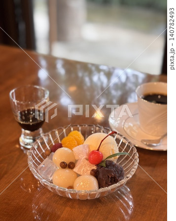 白玉クリームあんみつセット 白玉クリームあんみつセット 140782493