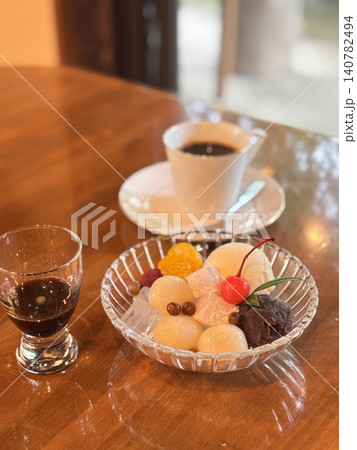 白玉クリームあんみつセット 140782494