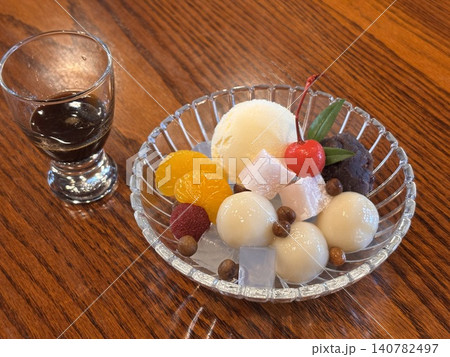 白玉クリームあんみつセット 白玉クリームあんみつセット 140782497