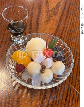 白玉クリームあんみつセット 白玉クリームあんみつセット 140782502