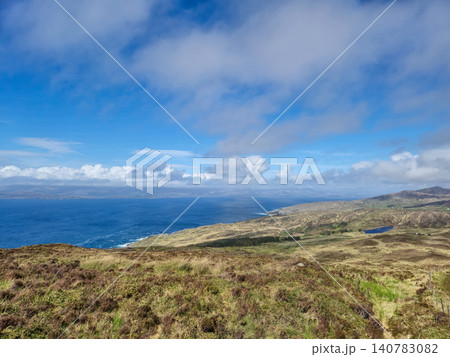 Panoramic coastal landscape with blue sea and clouds Panoramic coastal landscape with blue sea and clouds 140783082
