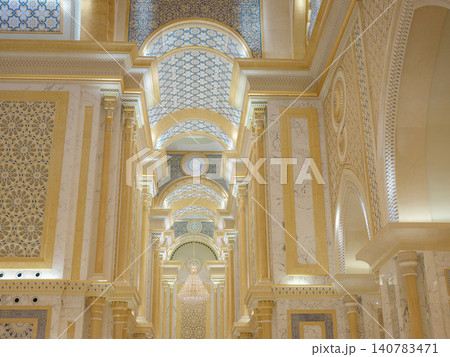 Abu Dhabi, UAE January 15, 2024 Qasr Al Watan Palace Grand Hall Interior Abu Dhabi, UAE January 15, 2024 Qasr Al Watan Palace Grand Hall Interior 140783471