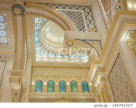 Abu Dhabi, UAE January 15, 2024 Qasr Al Watan Palace Grand Hall Interior Abu Dhabi, UAE January 15, 2024 Qasr Al Watan Palace Grand Hall Interior 140783507