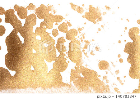 Gold paint brush smear stroke. acrylic golden bronze shiny metallic textured background Gold paint brush smear stroke. acrylic golden bronze shiny metallic textured background 140783847
