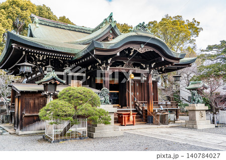 大阪市住吉区住吉 生根神社(通称:奥の天神)拝殿(片桐且元が本殿を寄進した由緒ある神社) 大阪市住吉区住吉 生根神社(通称:奥の天神)拝殿(片桐且元が本殿を寄進した由緒ある神社) 140784027