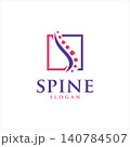 Human Backbone Spine Logo Design Vector Illustration 140784507