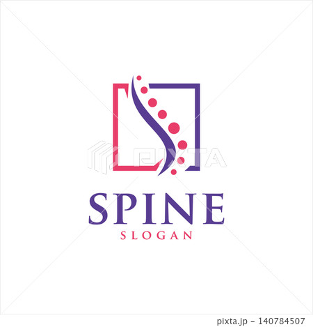 Human Backbone Spine Logo Design Vector Illustration Human Backbone Spine Logo Design Vector Illustration 140784507