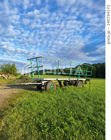 Modern Irrigation System in a Swiss Agricultural Field. 140784572