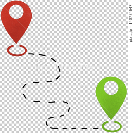 red and green location pin 140784647