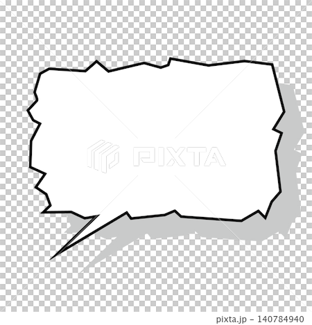 A jagged, uneven speech bubble expressing unstable emotions, such as anxiety and fear. A jagged, uneven speech bubble expressing unstable emotions, such as anxiety and fear. 140784940