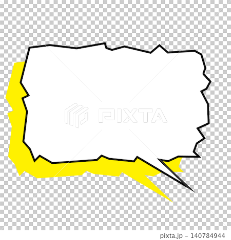 A jagged, uneven speech bubble expressing unstable emotions, such as anxiety and fear. A jagged, uneven speech bubble expressing unstable emotions, such as anxiety and fear. 140784944
