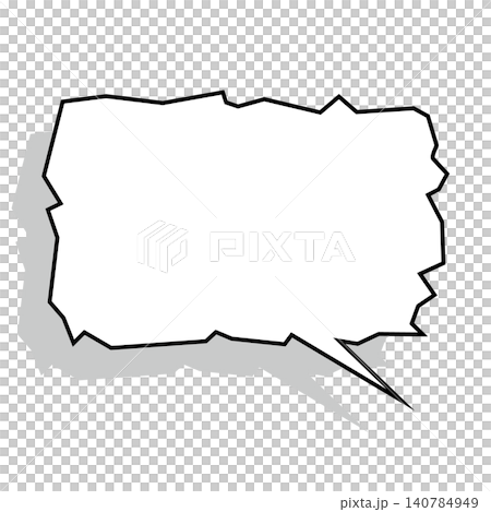 A jagged, uneven speech bubble expressing unstable emotions, such as anxiety and fear. A jagged, uneven speech bubble expressing unstable emotions, such as anxiety and fear. 140784949