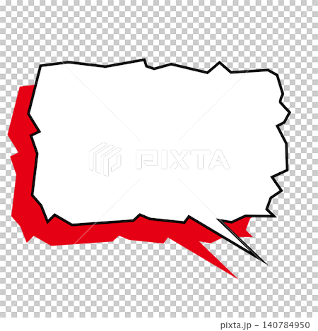 A jagged, uneven speech bubble expressing unstable emotions, such as anxiety and fear. A jagged, uneven speech bubble expressing unstable emotions, such as anxiety and fear. 140784950