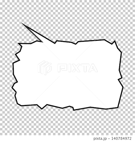 A jagged, uneven speech bubble expressing unstable emotions, such as anxiety and fear. A jagged, uneven speech bubble expressing unstable emotions, such as anxiety and fear. 140784972