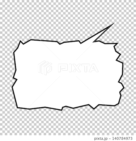 ガタガタしたギザギザの吹き出し 不安定な感情表現 不安・恐怖などのイラスト素材 ガタガタしたギザギザの吹き出し 不安定な感情表現 不安・恐怖などのイラスト素材 140784973