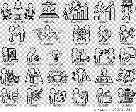 Business Pictograms (28-piece set): Icons and Illustrations for Meetings, Analysis, Contracts, etc. Business Pictograms (28-piece set): Icons and Illustrations for Meetings, Analysis, Contracts, etc. 140785338