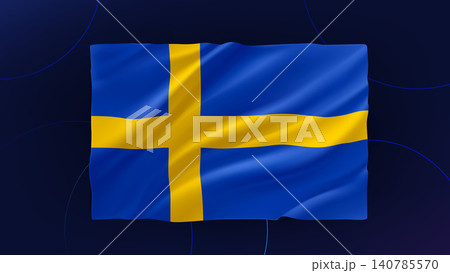 Sweden national flag. 3d vector Sweden national flag. 3d vector 140785570