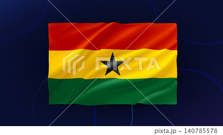 Ghana national flag. 3d vector Ghana national flag. 3d vector 140785578