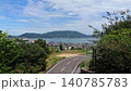 海と港町を見下ろす高台からの夏のパノラマ風景 140785783