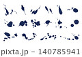 点々と垂れたインク　勢いのある絵の具の飛沫　ドリップ　抽象的な装飾イラストセット 140785941