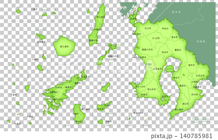 鹿兒島縣:日本三維地圖系列。 (含鄰近的縣、市、鎮、村,以及日文說明)日本鹿兒島 鹿兒島縣:日本三維地圖系列。 (含鄰近的縣、市、鎮、村,以及日文說明)日本鹿兒島 140785981