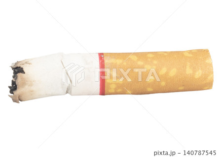 cigarette butt isolated on white background cigarette butt isolated on white background 140787545