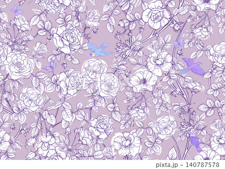 cute roses seamless pattern 2 cute roses seamless pattern 2 140787578